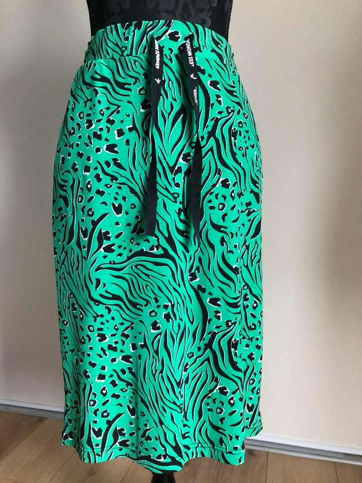 &Co woman, rokje, travelstof, maat M, groen, Kleding | Dames, Rokken, Zo goed als nieuw, Maat 38/40 (M), Groen, Onder de knie