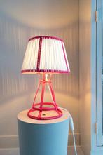Tafellamp, handgemaakt uit metaal en textiel, Huis en Inrichting, Lampen | Tafellampen, Nieuw, It's all Round, Ophalen of Verzenden