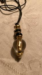 Ketting goudkleurig zwart, Ophalen of Verzenden, Zo goed als nieuw, Zwart, Met hanger