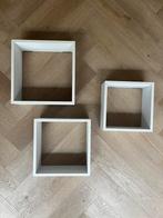 3 witte kubus wandplanken, Ophalen of Verzenden, Gebruikt
