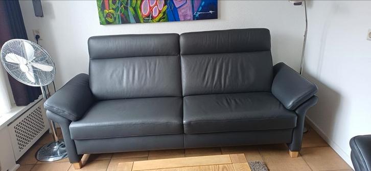 3 en 2 zits echt lederen bankstel zgan!!, Huis en Inrichting, Banken | Bankstellen, Zo goed als nieuw, Vierpersoons of meer, 75 tot 100 cm