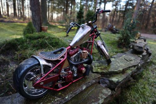 Chopper Big Twin, schaalmodel, Verzamelen, Automerken, Motoren en Formule 1, Zo goed als nieuw, Motoren, Ophalen