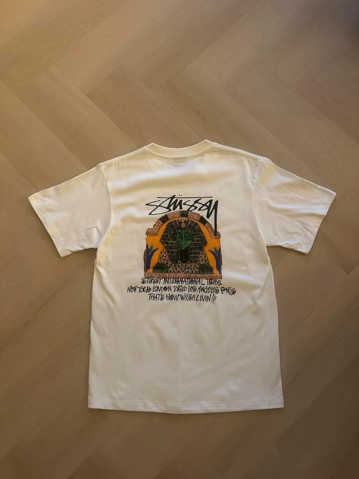 Stüssy International Tribe Egypt T-shirt Wit | Maat S, Kleding | Heren, T-shirts, Zo goed als nieuw, Maat 46 (S) of kleiner, Wit