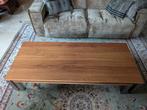 2 salontafels walnoten hout en rvs poten, Ophalen, 50 tot 100 cm, Zo goed als nieuw, 150 tot 200 cm