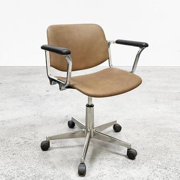 Vintage Castelli stoel, opnieuw bekleed met leer. beschikbaar voor biedingen
