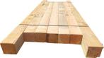 Douglas palen / balken  Fijnbezaagd  15.0x15.0 cm - nr: TB45