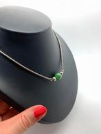 V827 Prachtige zilveren ketting met hanger, Ophalen of Verzenden, X, Met edelsteen, Zilver