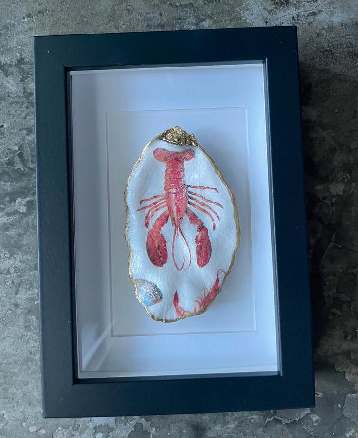 Prachtige oesterschelpen - handmade - uniek kado idee, Antiek en Kunst, Kunst | Overige Kunst, Ophalen of Verzenden