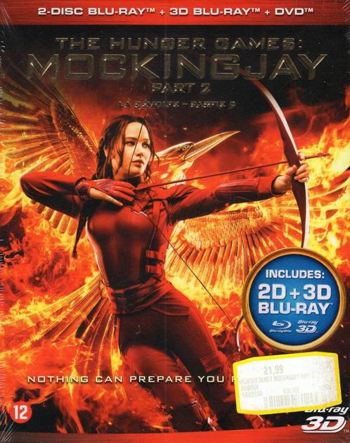 Hunger Games Mockingjay 2 3D - 4 disc - nieuw in seal - NL, Cd's en Dvd's, Blu-ray, Nieuw in verpakking, 3D, Ophalen of Verzenden