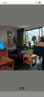 Lederen fauteuil, Huis en Inrichting, Fauteuils, Ophalen, Gebruikt