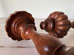Set van twee Franse eikenhouten balusterknoppen sierknoppen, Ophalen of Verzenden