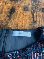 Mango pailletten jurk, lange mouw, maat S, Zwart, Ophalen of Verzenden, Zo goed als nieuw, Maat 36 (S)