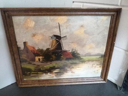 OUD CA 1925 OLIEVERF OP PANEEL 42X51 CM MOOIE STAAT, Antiek en Kunst, Kunst | Schilderijen | Klassiek, Ophalen of Verzenden