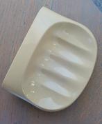 Vintage 70s Kunstof Zeepbakje Beige/Bruin, Ophalen of Verzenden, Zo goed als nieuw, Beige, Overige typen
