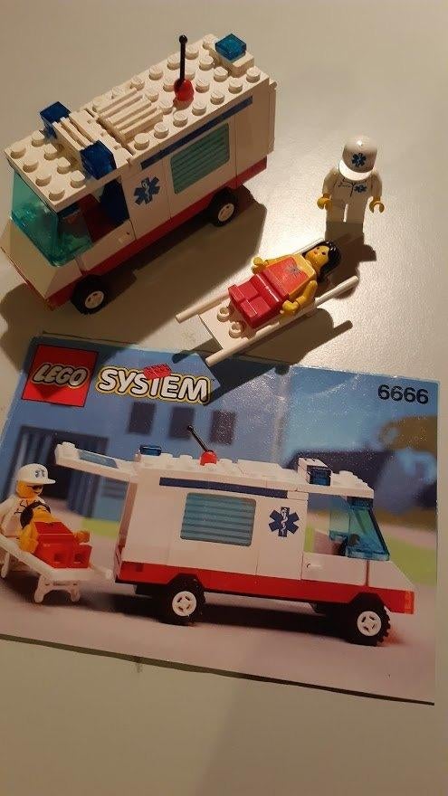 6666 Lego system - ambulance, Ophalen of Verzenden, Gebruikt