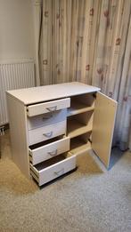 Laag kastje met laden en deur - White Wash, Ophalen, 50 tot 100 cm, Zo goed als nieuw, 25 tot 50 cm