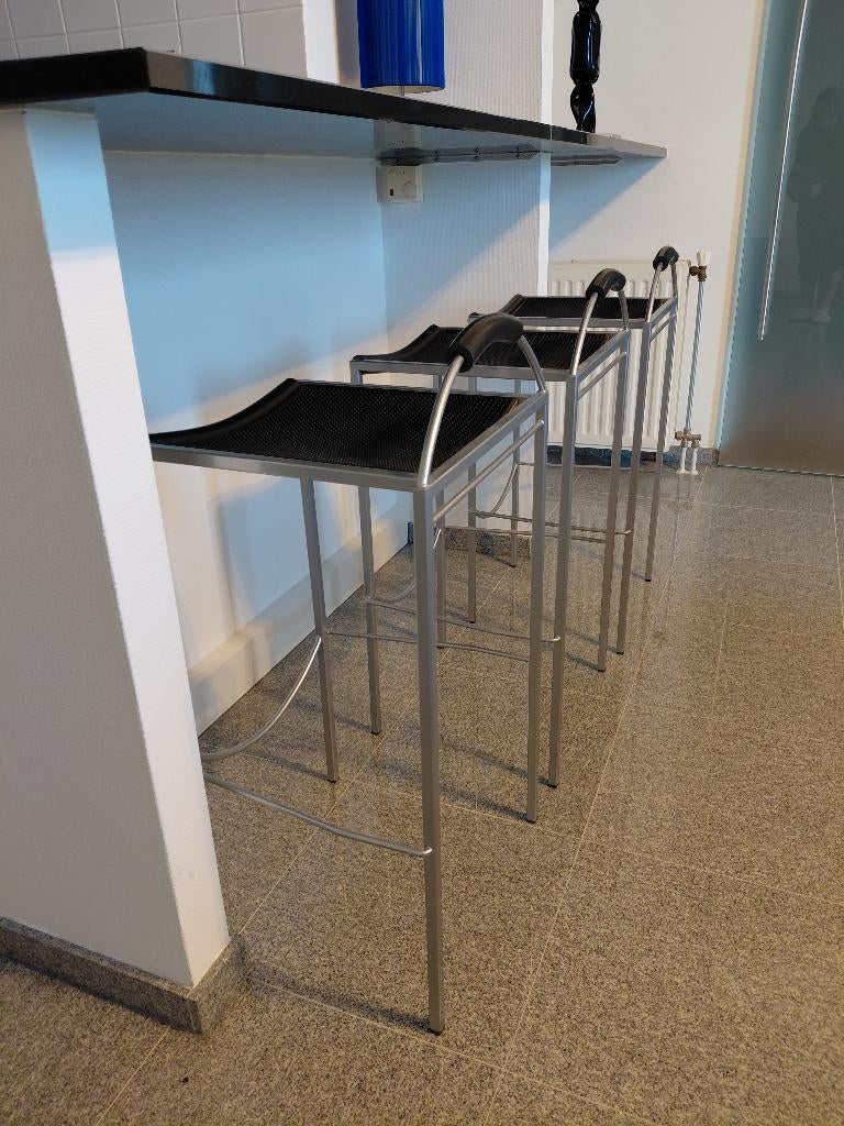 3 x  design Zeus / Zevs barkruk, Gebruikt, 60 tot 90 cm, Ophalen of Verzenden, Metaal