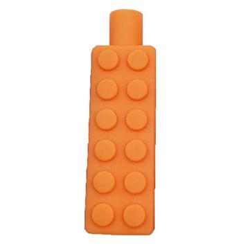 Kauwdop Pennendop Legoblokje oranje 
