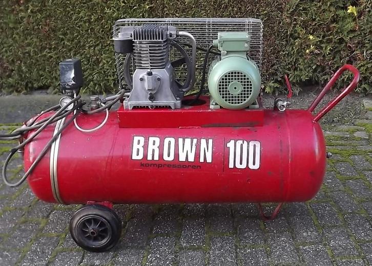 Compressor, Brown compressor., Doe-het-zelf en Verbouw, Compressors, Zo goed als nieuw, 6 tot 10 bar, 25 tot 100 liter, 200 tot 400 liter/min