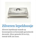 Zilveren lepeldoosje, Ophalen of Verzenden, Zilver