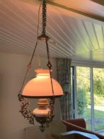 Antieke Olielamp, hanglamp, Huis en Inrichting, Lampen | Hanglampen, Ophalen of Verzenden, Gebruikt, Glas, Minder dan 50 cm
