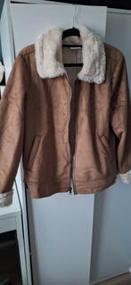 Bruine Suede Jas met Teddy Voering - Maat L, Ophalen of Verzenden, Zo goed als nieuw, Bruin