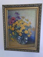 Romantisch bloemenschilderij in prachtige vintage lijst, Antiek en Kunst, Kunst | Schilderijen | Klassiek, Ophalen of Verzenden
