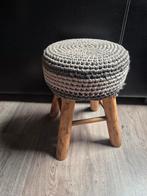 Gebreide krukje, Huis en Inrichting, Banken | Voetenbanken en Poefen, Ophalen, Minder dan 50 cm, Rond, Minder dan 50 cm
