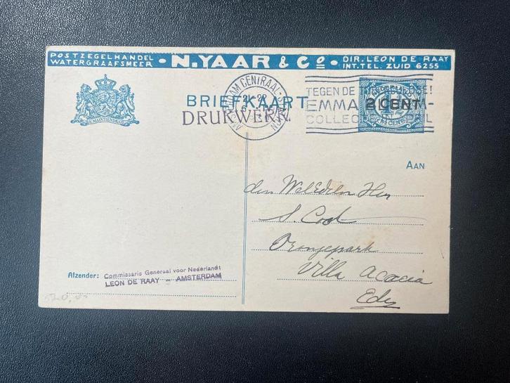 Particulier bedrukte briefkaart Geuzendam 94a-1 N Yaar en Co, Postzegels en Munten, Brieven en Enveloppen | Nederland, Briefkaart