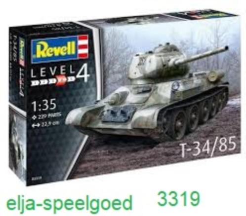 modelbouw Revell 1:35 T34-85 Tank 3319 (1944 ) Udssr, Hobby en Vrije tijd, Modelbouw | Auto's en Voertuigen, Nieuw, Tank, 1:32 tot 1:50