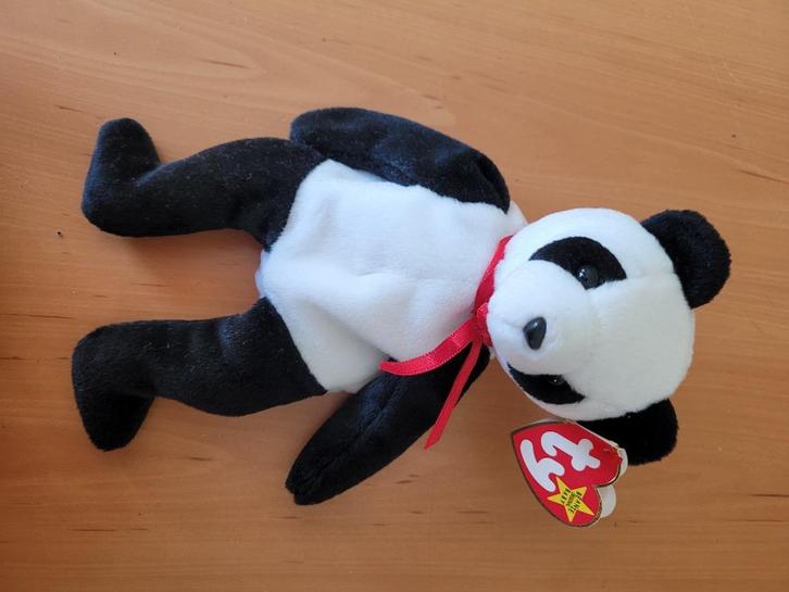 Ty Beanie Baby Panda Fortune, Kinderen en Baby's, Speelgoed | Knuffels en Pluche, Zo goed als nieuw, Overige typen, Verzenden