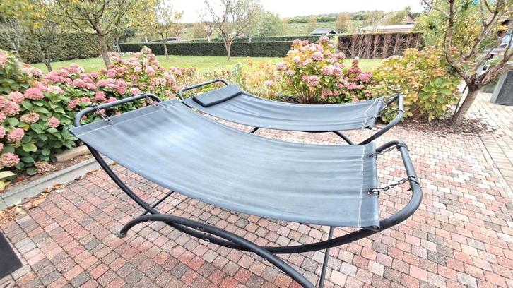 2 Hangmatten met Standaard.   Alleen als set af te halen, Tuin en Terras, Hangmatten, Gebruikt, Eenpersoons, Met standaard, Buiten