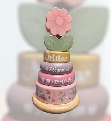 Stapeltorentje - Persoonlijk Geboorte Cadeau beschikbaar voor biedingen