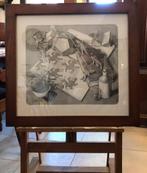 M.C. Escher    Ingelijst  Afmeting ca 63 x 58 cm  Gesigneerd, Ophalen