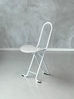 Paperclip stoel Gastone Rinaldi vintage design klapstoel wit, Huis en Inrichting, Stoelen, Metaal, Gebruikt, Ophalen of Verzenden