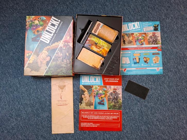 Unlock! Mythic Adventures Escape Room Spel, Hobby en Vrije tijd, Gezelschapsspellen | Bordspellen, Zo goed als nieuw, Een of twee spelers