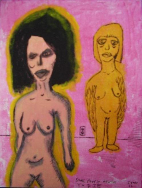 Royce Icon 1983  oils on canvas Outsider-art usa, Antiek en Kunst, Kunst | Schilderijen | Modern, Verzenden