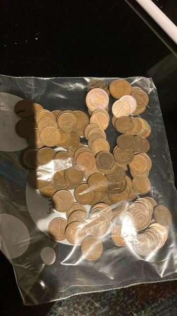 Zak Nederlandse 1 cent munten  beschikbaar voor biedingen