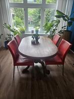 Tafel ovaal, hout., Ophalen, Gebruikt, 100 tot 150 cm, 150 tot 200 cm