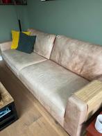 Lederen Rechte Bank - Gebruikt, Huis en Inrichting, Banken | Bankstellen, Ophalen, Gebruikt, Driepersoons, Rechte bank