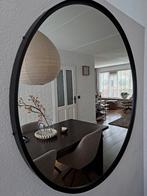 Grote ronde spiegel met zwarte rand, 100 tot 150 cm, Rond, Ophalen of Verzenden, Zo goed als nieuw