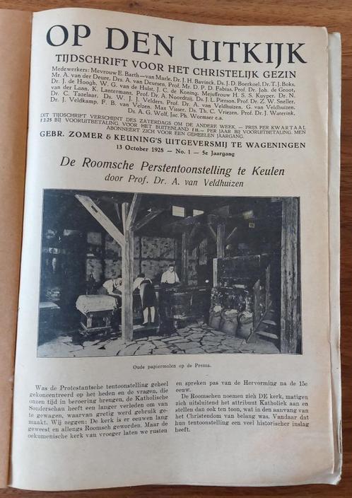 Op den Uitkijk - Tijdschrift gebundeld - 5e jaargang - 1928, Antiek en Kunst, Antiek | Boeken en Bijbels, Ophalen of Verzenden