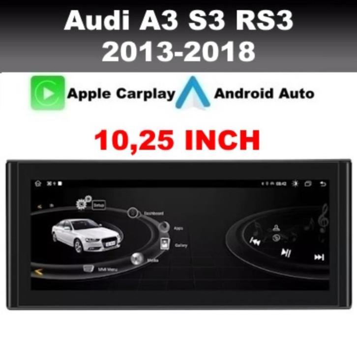 Audi A3 S3 RS3 10,25inch android 14 touch apple carplay dab+, Auto diversen, Autoradio's, Nieuw, Ophalen of Verzenden