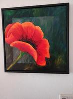 Mooi kleurrijk geschilderde klaproos., Antiek en Kunst, Kunst | Schilderijen | Abstract, Ophalen