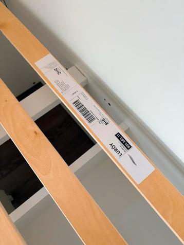 SLÄKT Ikea Wit bedframe 90x200 met opberger en lattenbodem - afbeelding 5