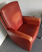kleine lederen fauteuil, Ophalen, Gebruikt, Leer