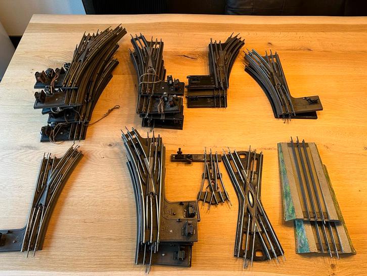 Oude Blikken Treinrails - Vintage! Doe een bod, Hobby en Vrije tijd, Modeltreinen | H0, Gebruikt, Rails, Overige merken, Ophalen of Verzenden
