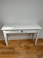 Side table wit, Huis en Inrichting, Tafels | Sidetables, 25 tot 50 cm, 100 tot 150 cm, Gebruikt, Rechthoekig