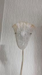 Vintage glazen wandlamp, Ophalen, Gebruikt, Glas, Vintage