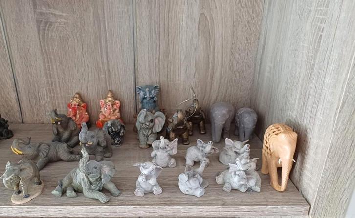 Olifanten beeldjes, diverse kleuren/formaten, Verzamelen, Dierenverzamelingen, Zo goed als nieuw, Beeldje of Figuurtje, Ophalen